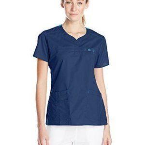 WonderFLEX Patience Curved Notch Solid Scrub Top